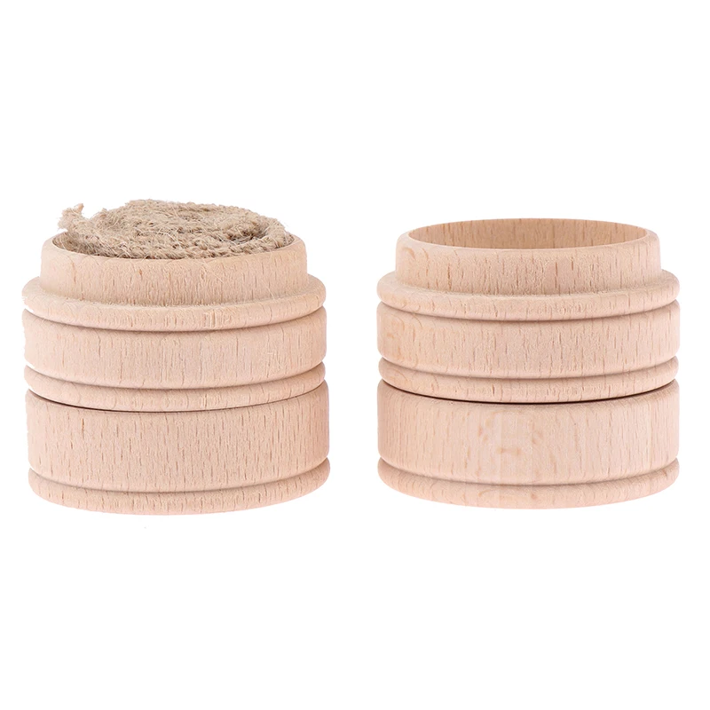 1PCS Round Wooden Storage Box Natural Craft Jewelry Box Vintage Decorative Handmade Jewelry Organizer Crafts Case