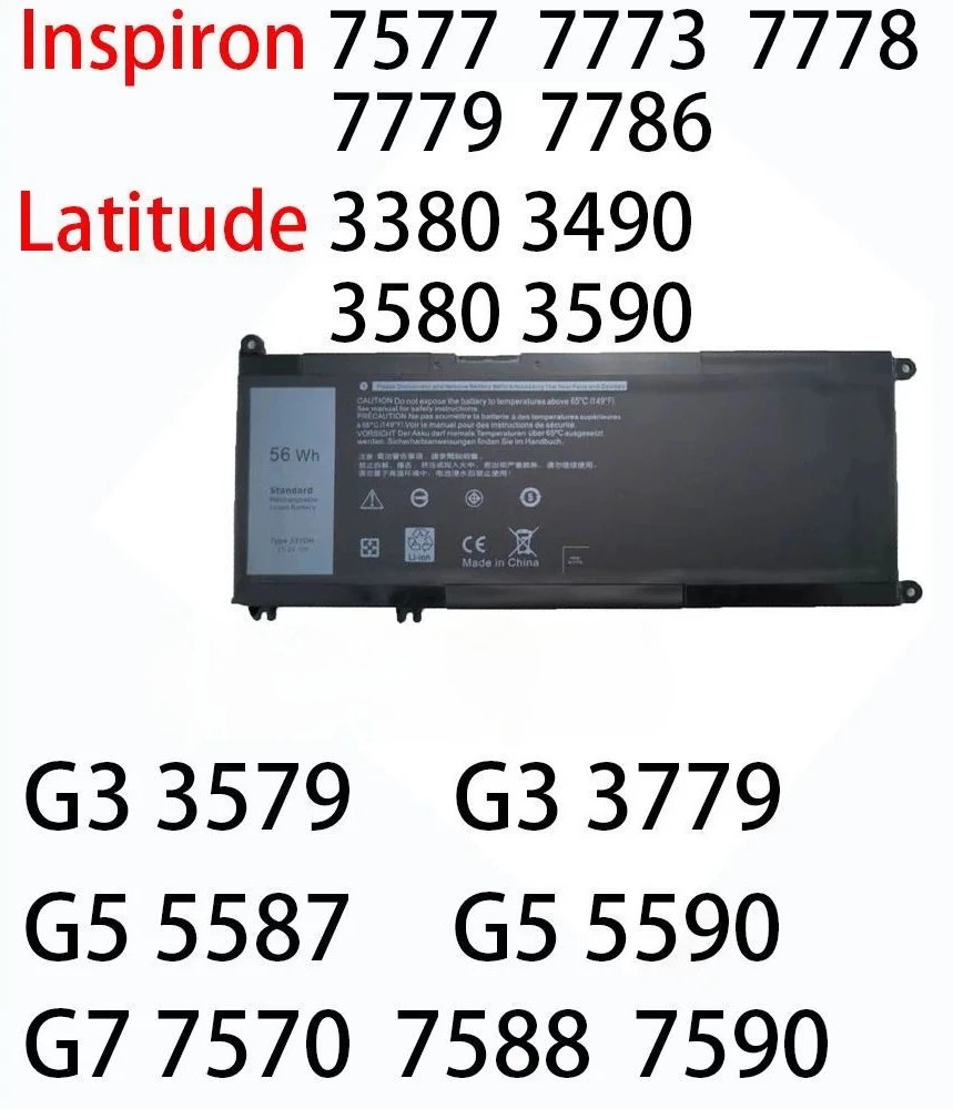 ，。for Dell G3 3579 3779 5587 G7 7588 3590 5590 7570 33YDH battery。，