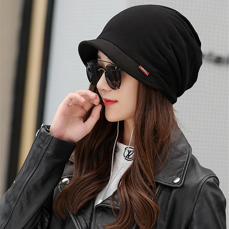 Neue Modische Damen Outdoor Freizeit Sport Einfarbiger Stil Schal-Mütze Winddicht Warm Multifunktionale Pferdeschwanz-Kappen – Detail 9