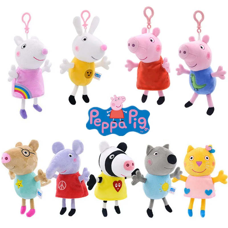 

19cm Genuine Peppa Pig Plush Toys George Teddy Bear Mr Dinosaur Cartoon Anime Figure Stuffed Plush Toys Kids Christmas Gift Toy