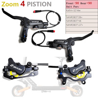 zoom 4 Pistons Electric Scooter Brake Hydraulic Disc Visual oil pressure Brake For A5 kugoo Kukirin g2 max NANROBOT D6+ N6 LS7
