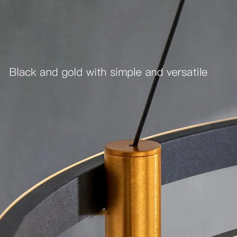 Nordic Ring LED  Chandelier for Dining Living Room Center Table Kitchen Island Pendant Lights Home Decor Lusters Fixture