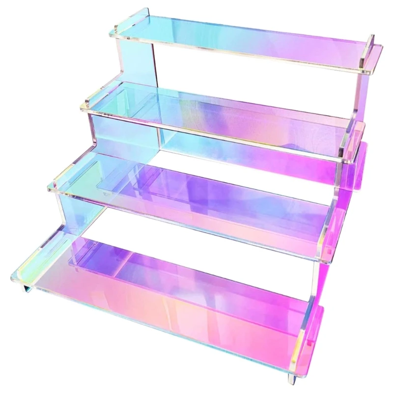 Suporte exibição 4 camadas, brinquedos, expositor varejo, rack para cupcake, sobremesa, maquiagem,