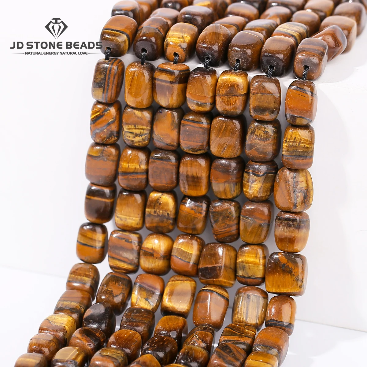 

Natural Yellow Tiger Eye Stone Square Shape Beads Polished Loose Spacer Bead for Jewelry Making DIY Necklace Bracelet Accessory
