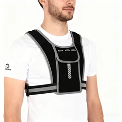 Running Vest Chest Phone Holder Reflective Workout Gear Sport Water Bag Backpack Cycling Trail Hydration Knapsack Water Rucksack