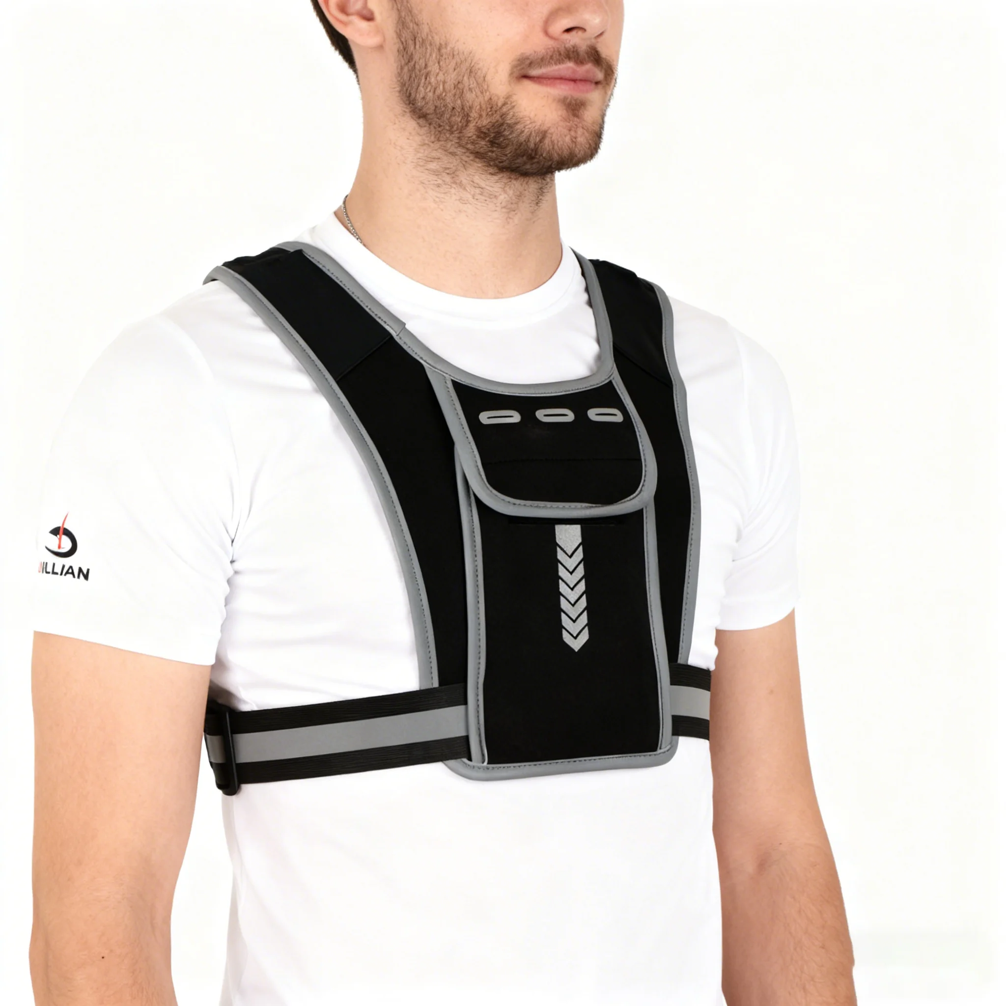 Running Vest Chest Phone Holder Reflective Workout Gear Sport Water Bag Backpack Cycling Trail Hydration Knapsack Water Rucksack