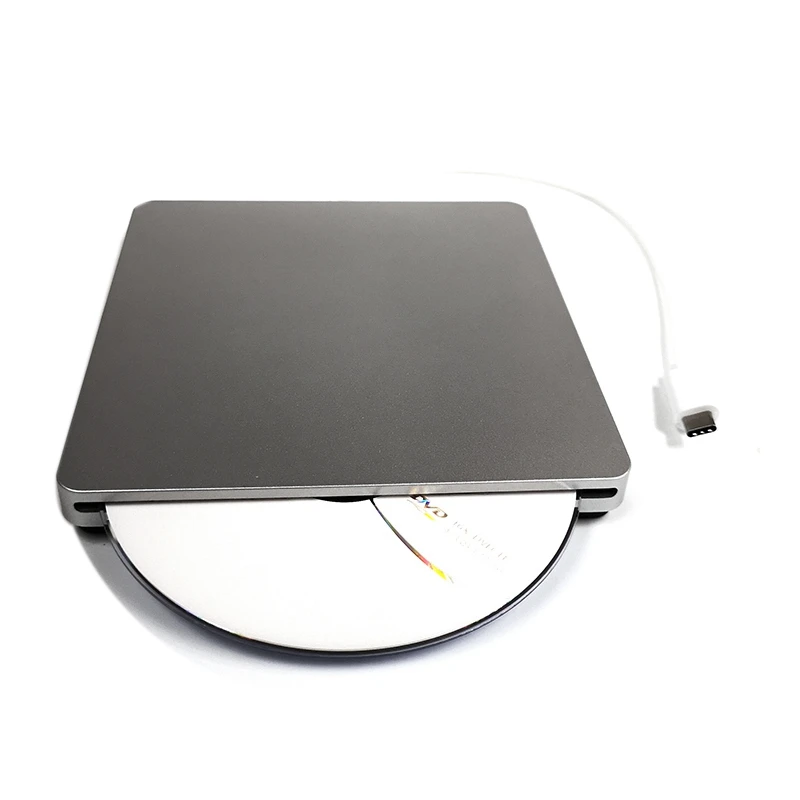 AT14 USB-C Superdrive DVD CD Drive External Rewriter Type-C Burner Laptop DVD Drive Support Windows8/7/Vista/Mac OSX