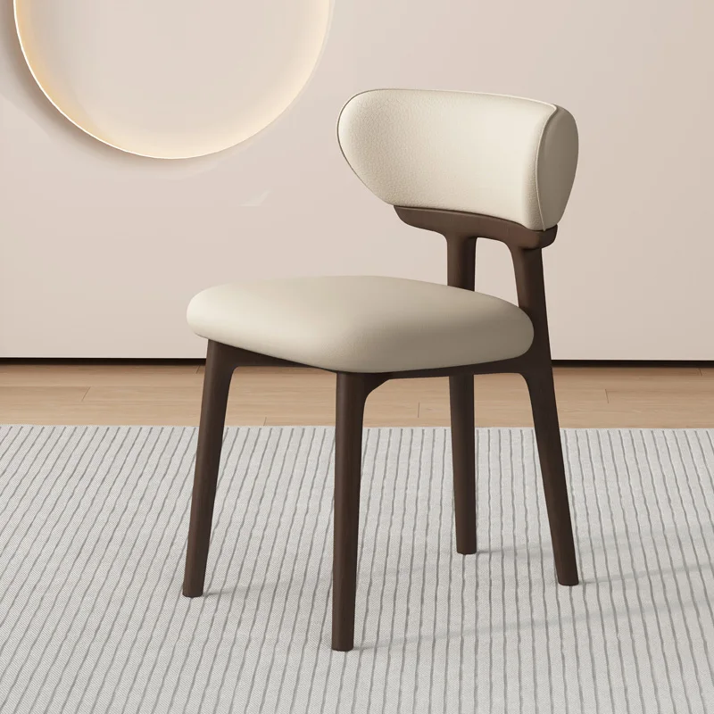 

Modern Sturdy Wood Frame Dining Chairs for Home Office Minimalist Soft Cafe Kitchen Chair Multiple Colors Restaurant Table Chair