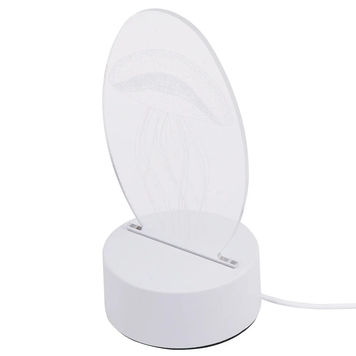 

Unique 3D Jellyfish Night Light with Optical Acrylic Plate USB Lamp for Home Bar Restaurant Decorative Lighting