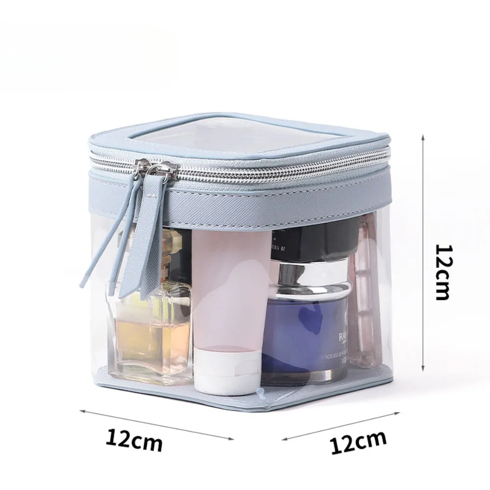 Cute Clear PVC Cosmetic Bags Women Fashion Transparent Makeup Bag Female Waterproof Portable Large Capacity Toilet Storage Bag