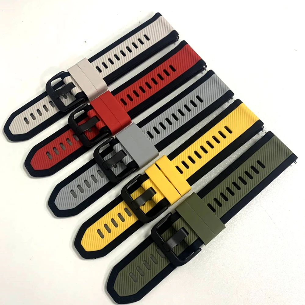 22 มม.สายนาฬิกาสำหรับซัมซุง กาแล็คซี่ วอทช์ 3 45 มม./เกียร์ S3 คลาสสิกสร้อยข้อมือกีฬาสำหรับซัมซุง กาแล็คซี่นาฬิกา 46 มม.สายซิลิโคนนุ่ม