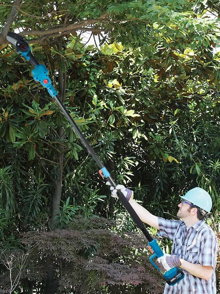 ONEVAN 3500W Bürstenlose Teleskop-Elektrokettensäge 3-IN-1 Hochastschere Gartenpflegewerkzeug für Makita-Akku