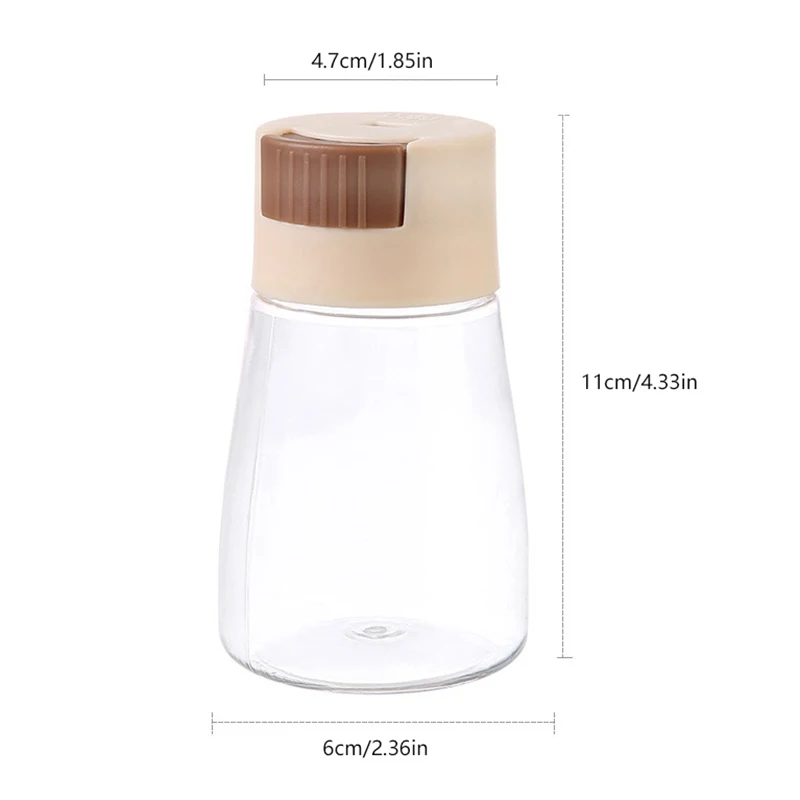 0.5g Metering Salt Shaker Push Type Salt Dispenser Salt Tank Sugar Bottle Spice Pepper Salt Shaker SpiceJar Can Seasoning Bottle images - 6