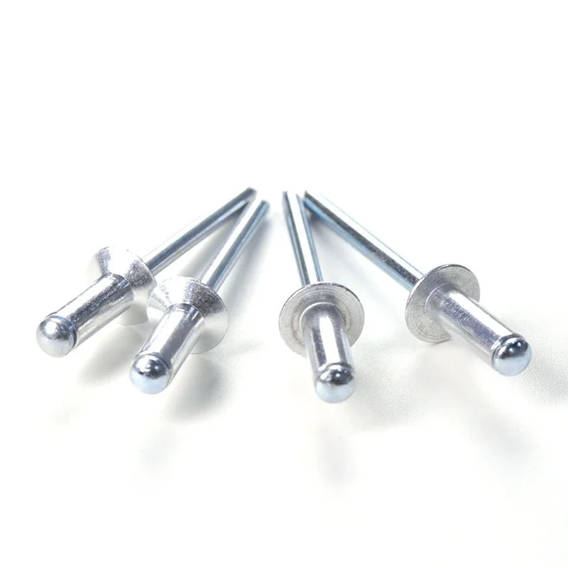 50pcs Pop Rivets Aluminium M2.4 M3.2 M4 M4.8 Dome Head Blind Rivets Steel Shank Mandrel Exhaust Rivets