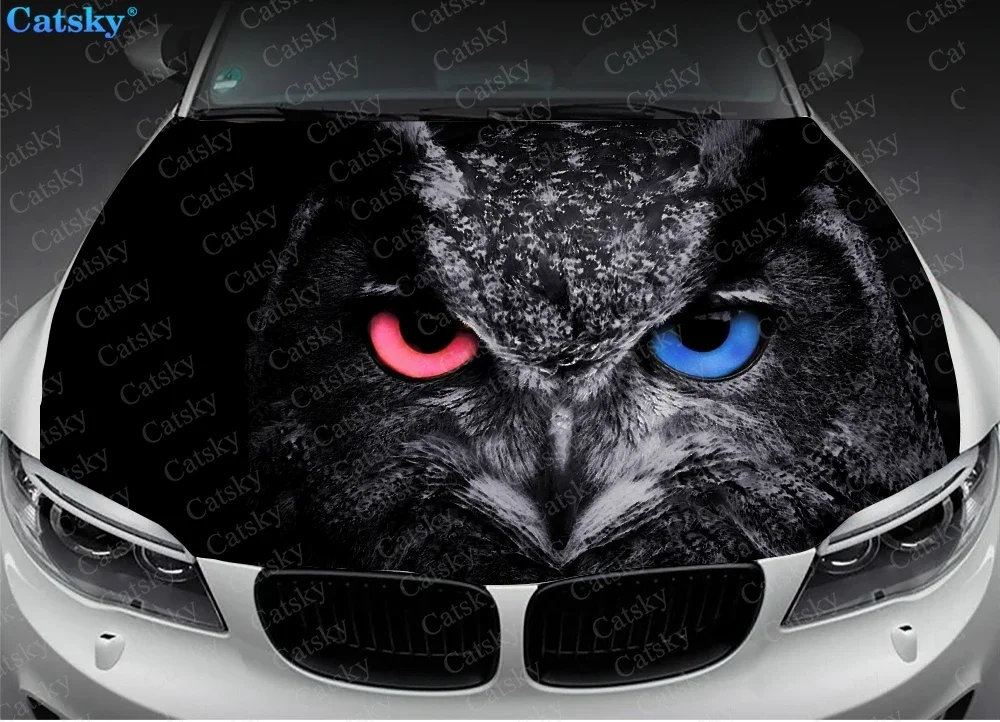 

Сова животное автомобильная наклейка графическая виниловая наклейка крышка графическая пленка двигатель на заказ DIY дизайн капот модернизированная наклейка наклейка