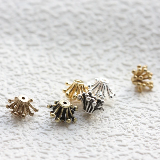 Element do rękodzieła - Mosiężny przekładnik - Kwiat 7x6mm (4757C)