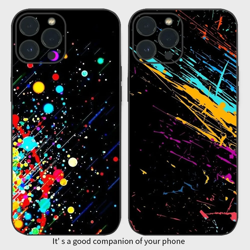 Black Graffiti Art Cool Thing Phone Case  For iPhone16 15 14 13 12 Mini 11 Pro XS Max X XR SE5 6 7 8 Plus Soft Silicone Cover