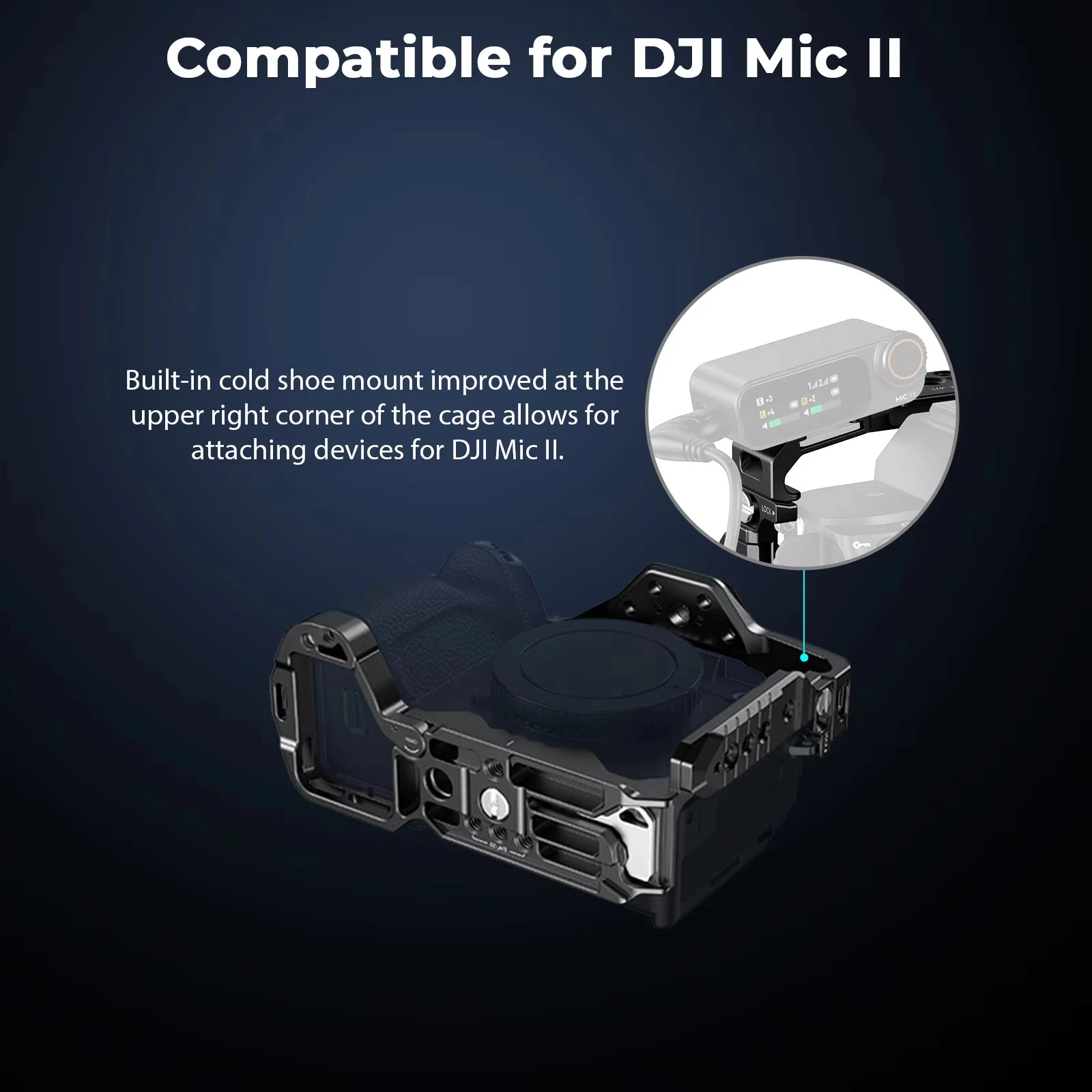 SmallRig 카메라 케이지 핸들 그립 1/4 "확장 구멍 Sony A7RV A7RIV A7IV A7SIII A1 3667 3668 3669 용 콜드 슈