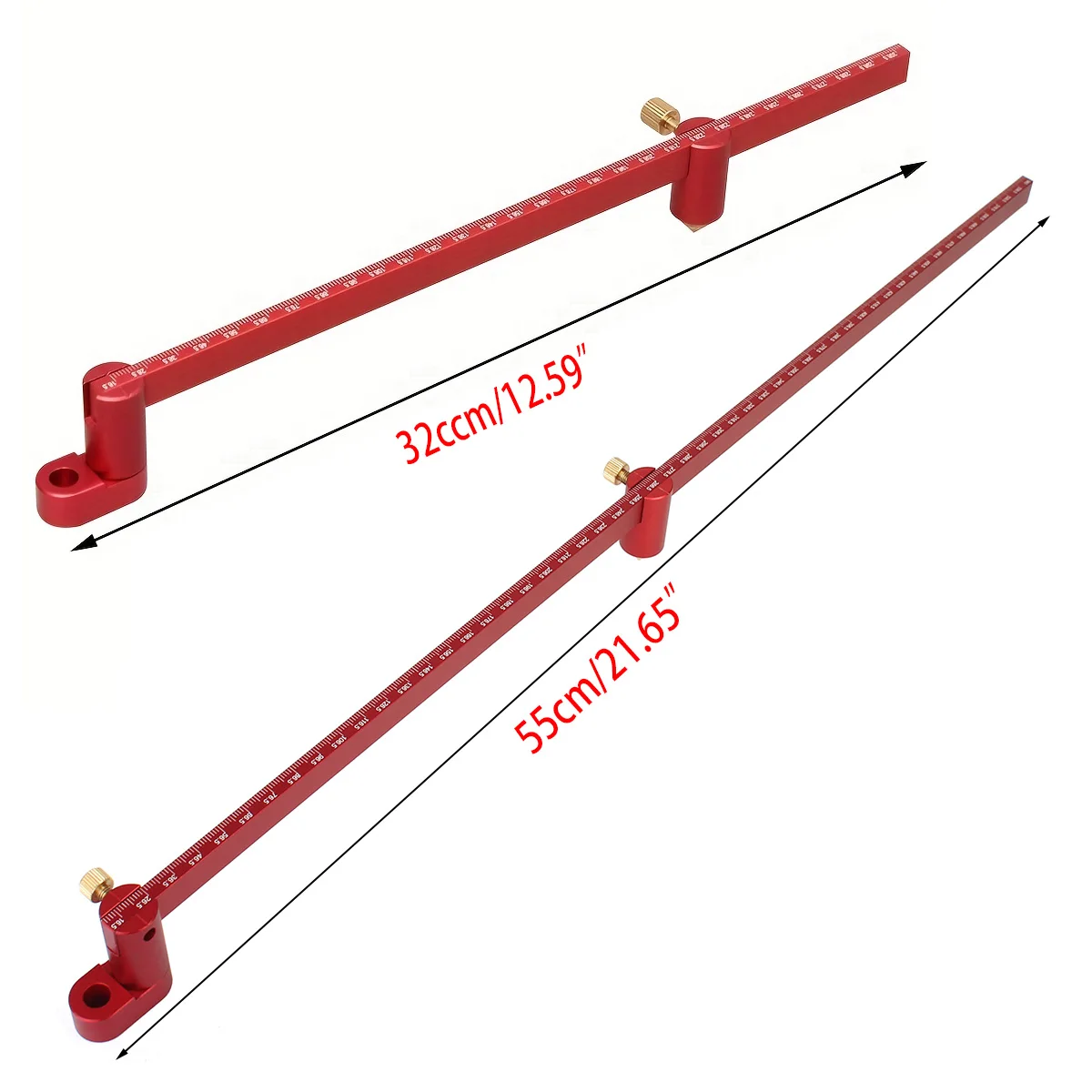 1Pc 32cm/55cm Woodworking Scribing Gauge Center Finder Ruler Lengthening Scribing Circle Ruler Woodworking Compass