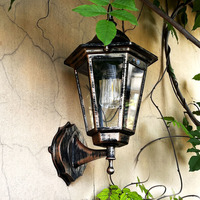 Creative New Solar Wall Lamp Outdoor Rainproof Courtyard Villa Garden Corridor External Wall Decoration Atmosphere Wall Lamp
