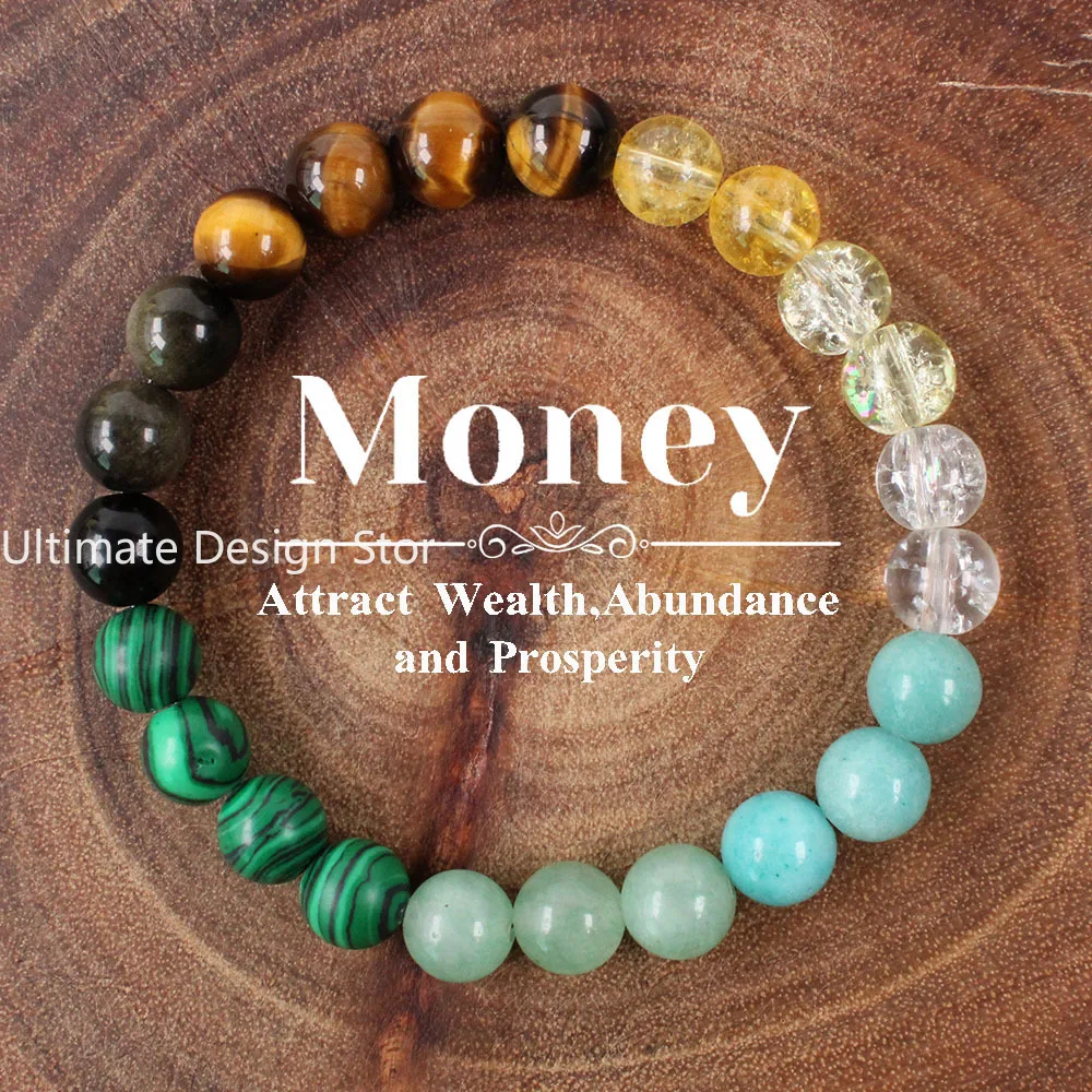 Attract Money Wealth Health Pulse Hematite Fashion Natural Stone Beads Bracelet for Women Men Party Jewelry Accessories Gifts