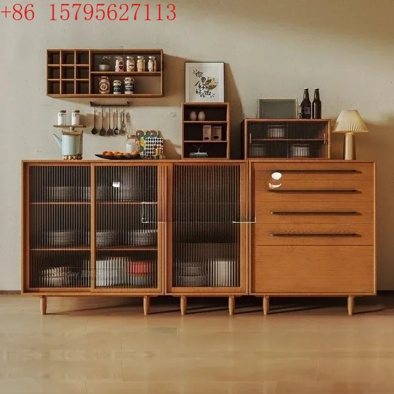 02Log wind multi-functional locker large capacity drawer chest with glass locker