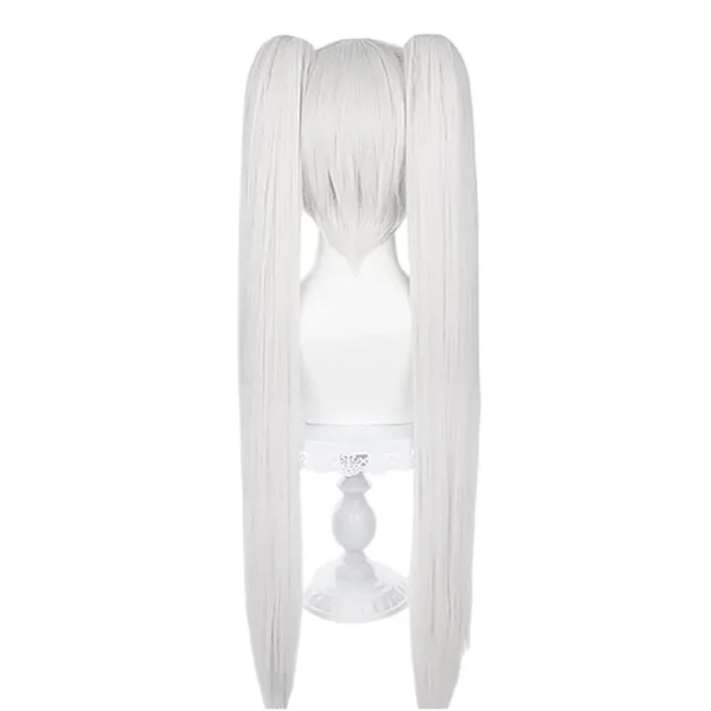 أنيمي سوسو من فريز شعر مستعار تأثيري زي المرأة الأبيض طويل الباروكات مقاومة للحرارة الشعر الاصطناعية هالوين الدعائم الطرف
