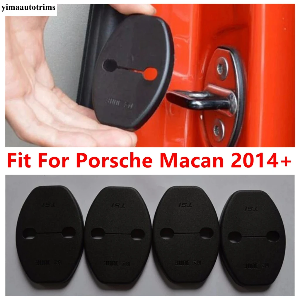 

For Porsche Macan 2014 - 2024 Car Inner Door Lock Buckle Cap Protection Decoration Cover Trim Accessories Interior Refit Kit