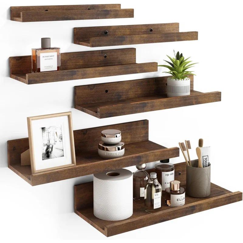 Floating Shelves, 6 Sets of Wall Mounted Shelves Home, Modern Picture Ledge Shelves Living Room, Bedroom, Bathroom