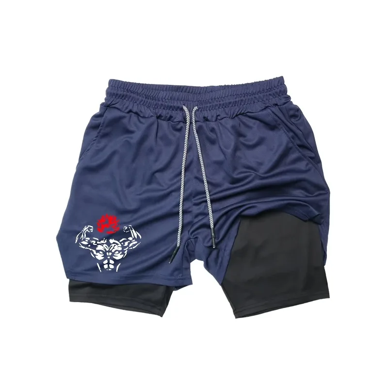 

Летние шорты для мужчин 2 в 1, спортивные шорты для тренировок в тренажерном зале, беговые шорты с принтом и карманом для телефона, быстросохнущие, дышащие.