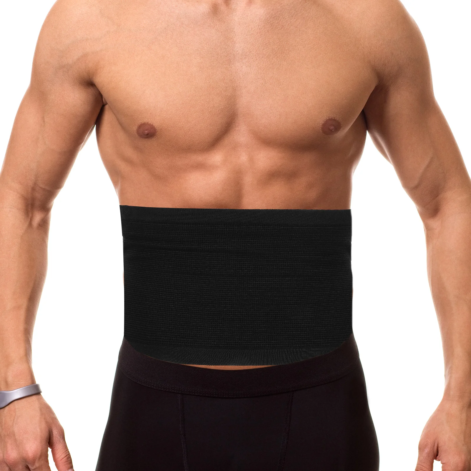 

Men Abdomen Shaper Slimming Belt Black Corset Body Sculpting Man Sweatbands for