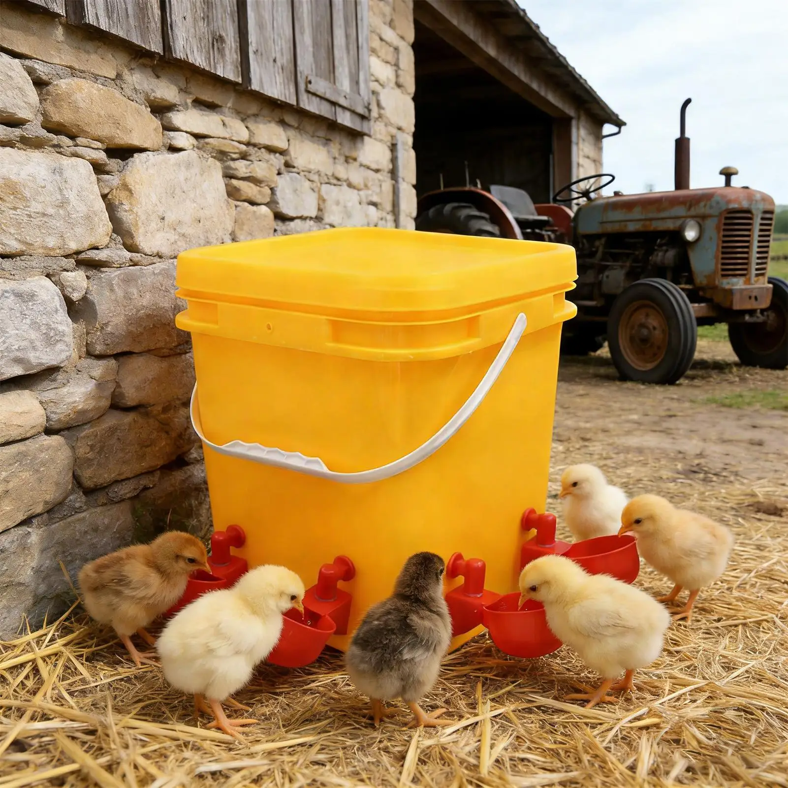 

Набор автоматических поилок для кур, пластиковые поилки для домашней птицы, поилки для цыплят, уток, гусей
