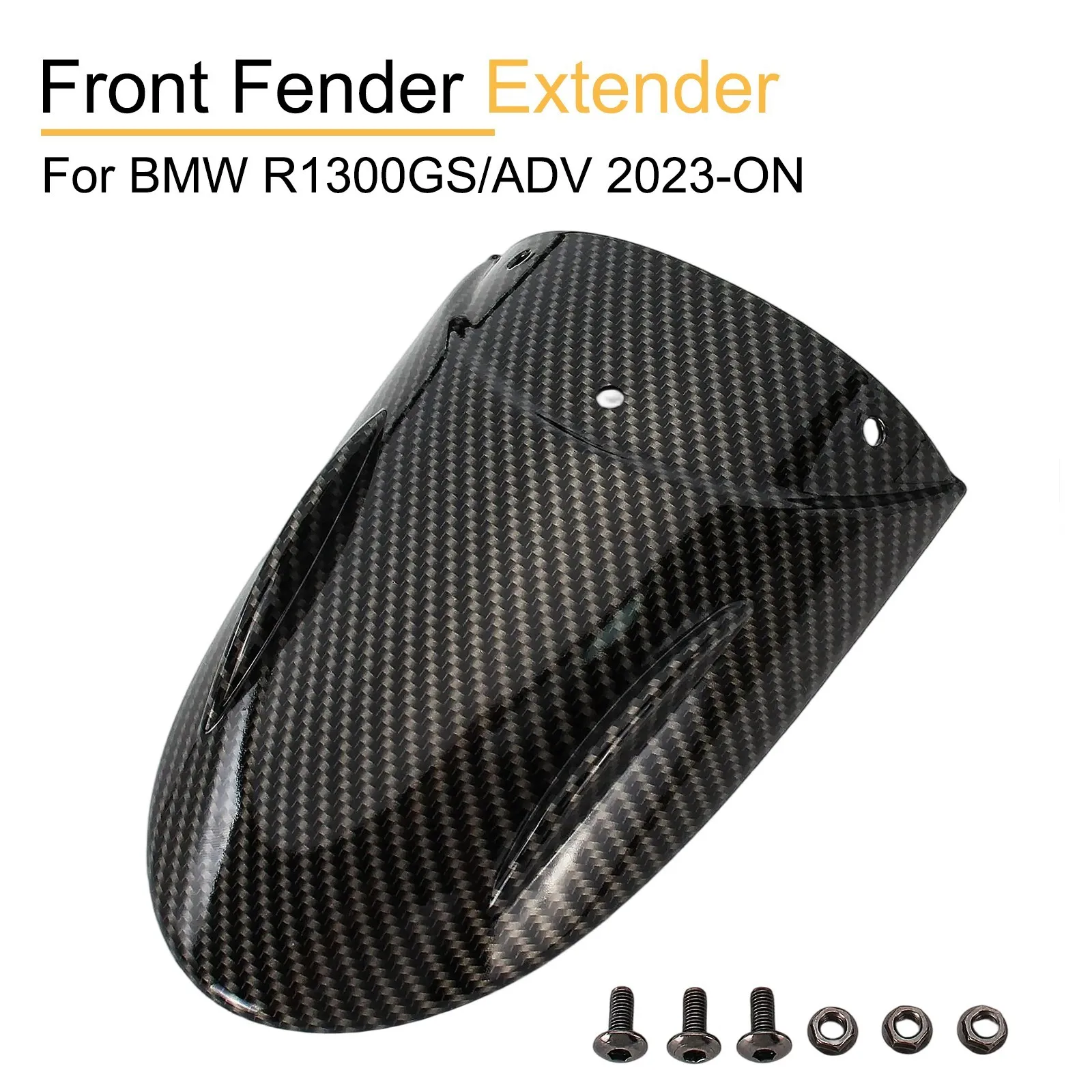 1PC Carbon Fiber Pattern Motorcycle Fender For BMW R1300GS/ADV Adventure Front Fender Extender Wheel Splash Guard Mudguard 2023+