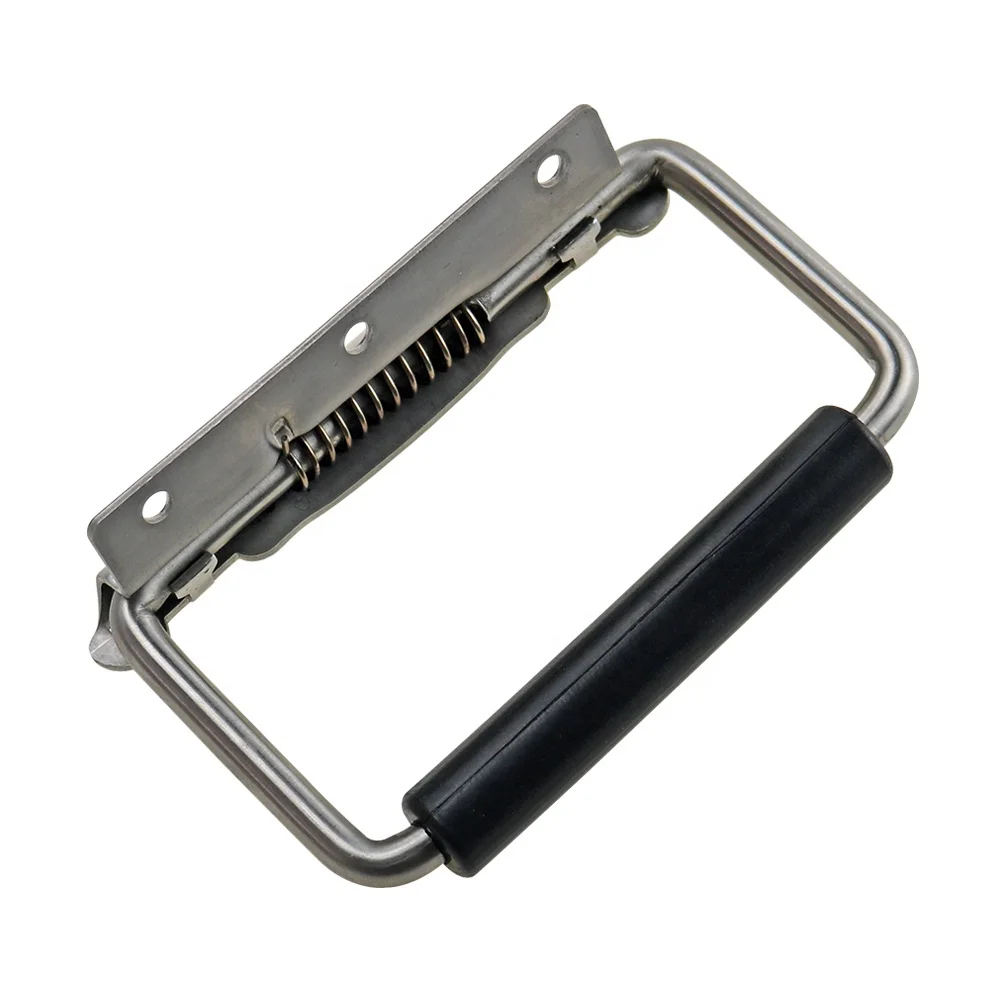 

LS504-1 Stainless steel spring handle with rubber sleeve Toolbox Cabinet Folding handle