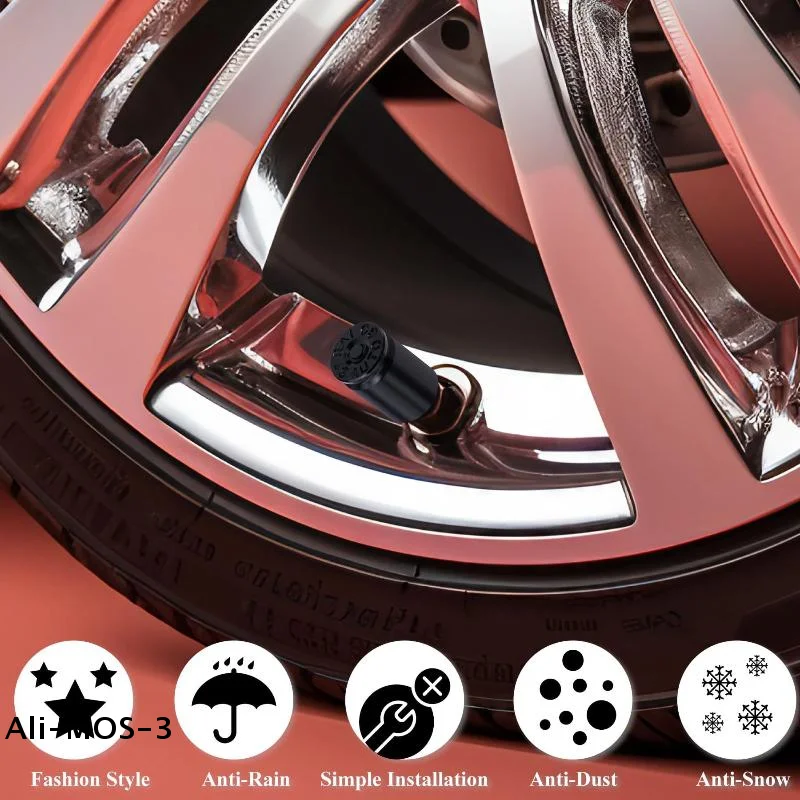 【S】4Pcs Bullet Shell Tire Valve Stem Caps Aluminum Alloy Car Air Stem Cap For Cars SUV Trucks Bikes Motorcycles Bicycles