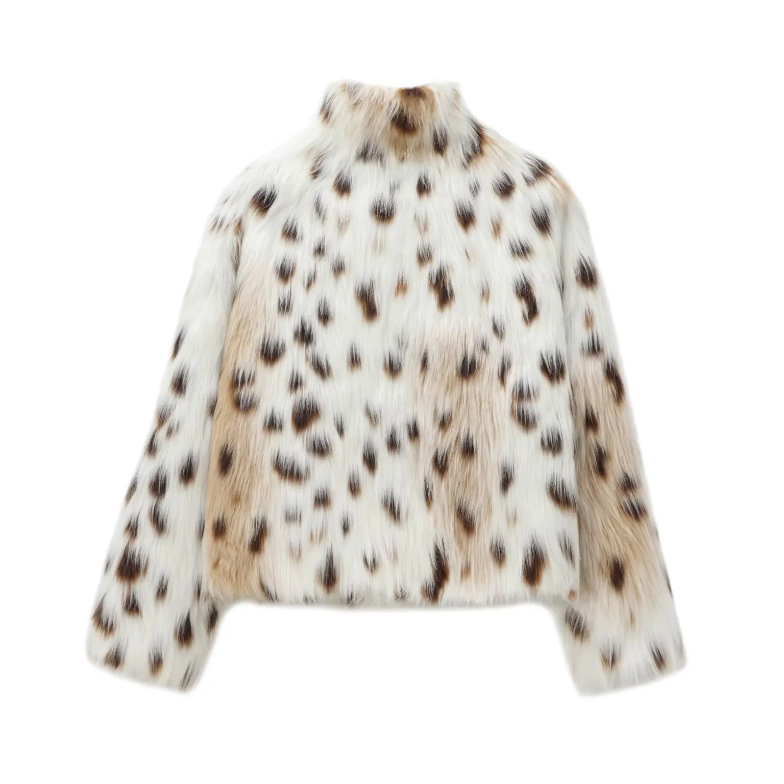 Frauen Elegante Faux Pelzmantel Warme Flauschigen Lose Langarm Revers Jacke Herbst Winter Mode High Street Dame Oberbekleidung