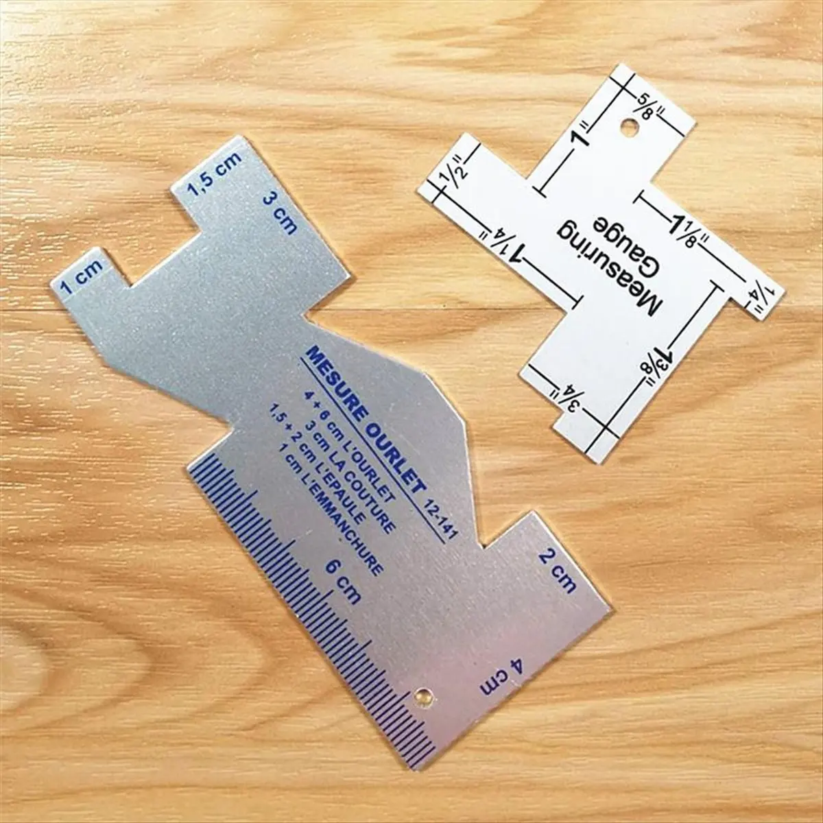 【Measuring】 Seam Measuring Gauge Metal Quilting Tailor Ruler Template Sewing Ruler for DIY Patchwork Quilting