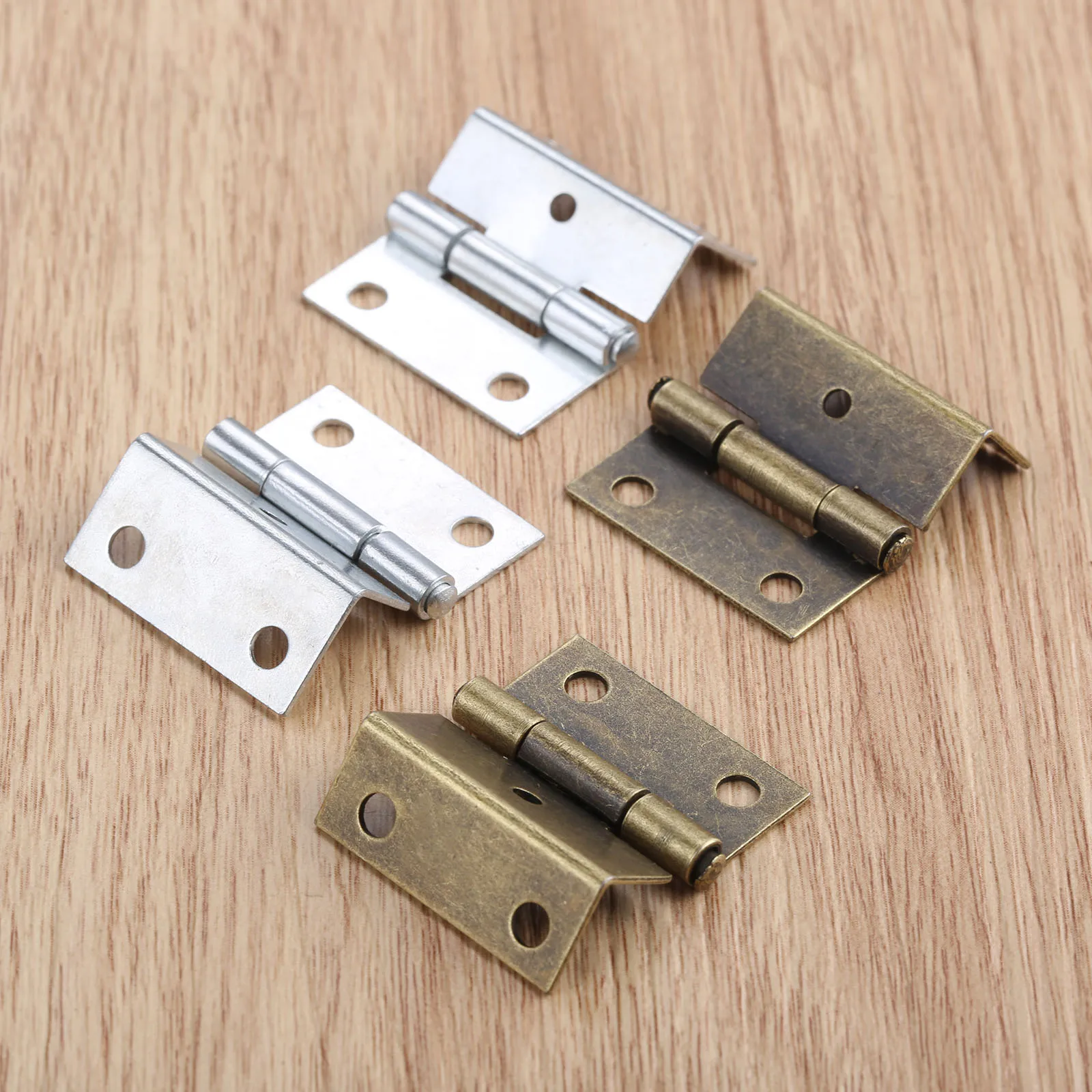 4pcs 25mm 3 배 경첩 중국 오래 된 경첩 가구 장식 캐비닛 문 경첩 나사