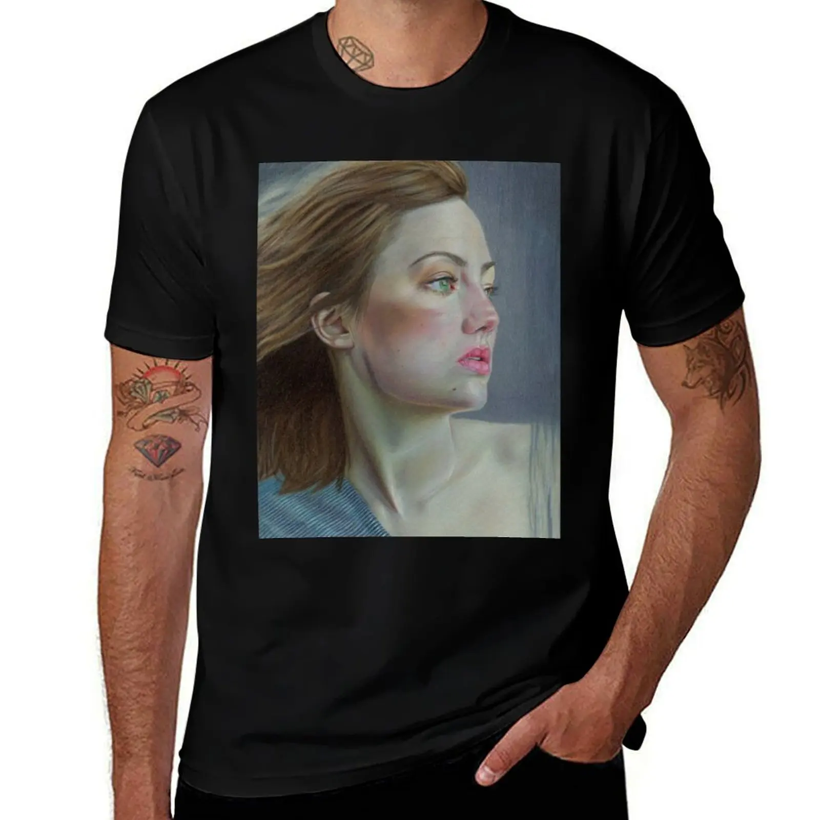 

Portrait T-Shirt Basic All Season Solid T-Shirt