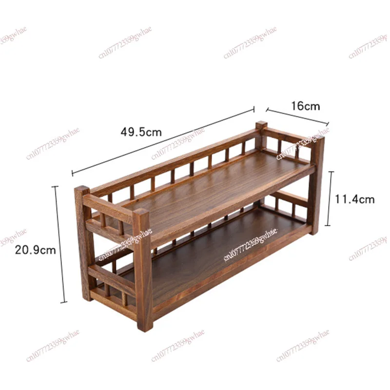 

Настольное хранилище Двойная полка для кастрюль Полка из орехового дерева