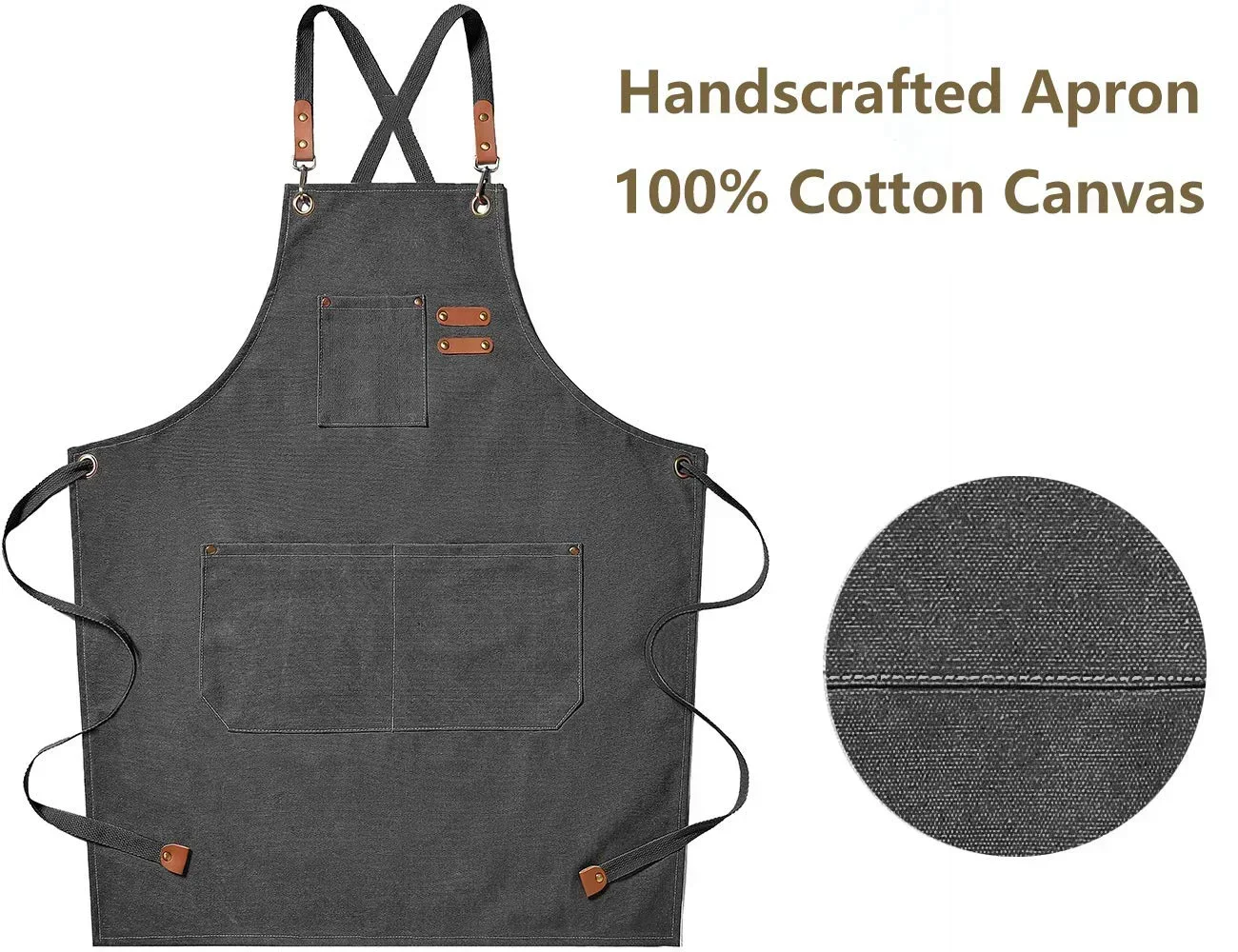 Customized apron New Fashion Canvas Kitchen Aprons For Woman Men Chef Work Apron For Restaurant Bar Shop Cafes Studios Uniform