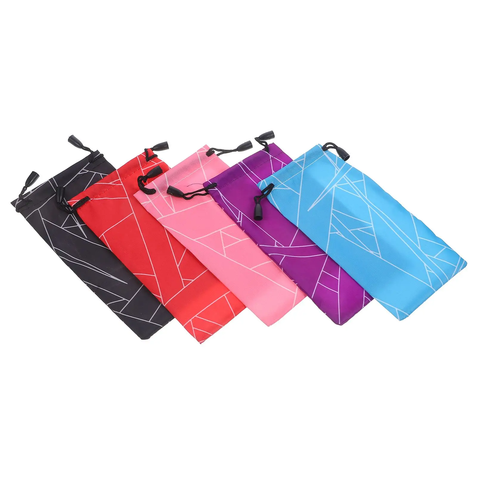 

5pcs Sunglasses Eyeglasses Pouches Drawstring Gift Bags Cloth Case Storage Travel Jewelry Wedding Party Christmas Candy Bags