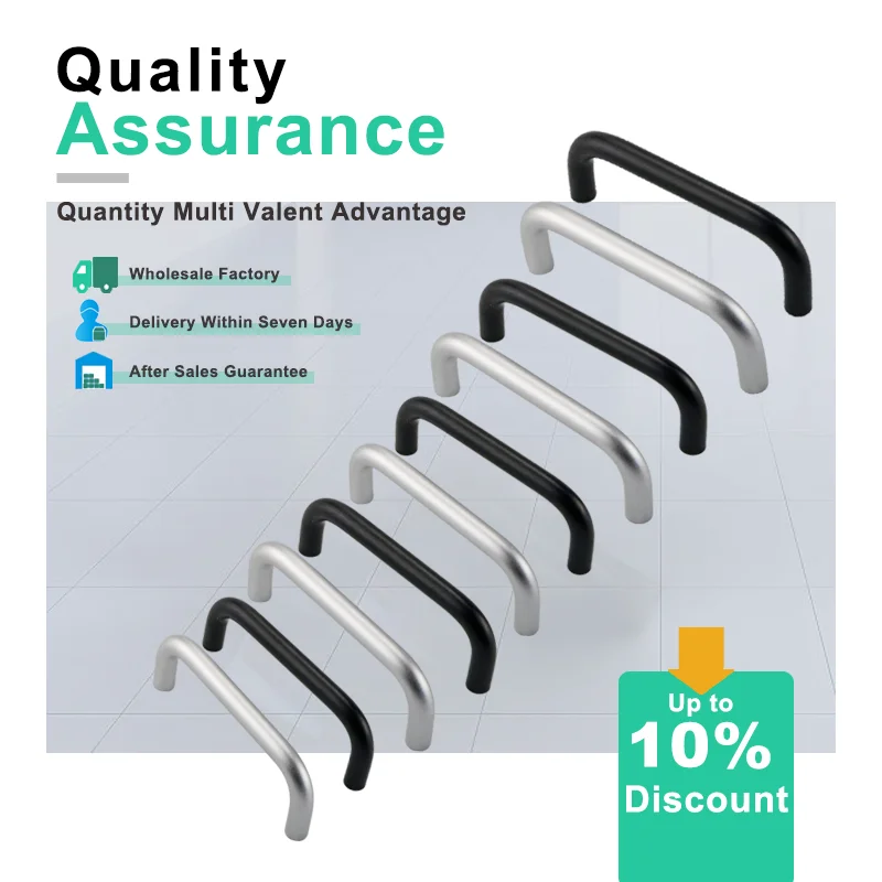 Zinc Alloy Round Bar U-Shaped Solid Handle Suitable For Industrial Weighing Cabinet Doors And Home Building Materials