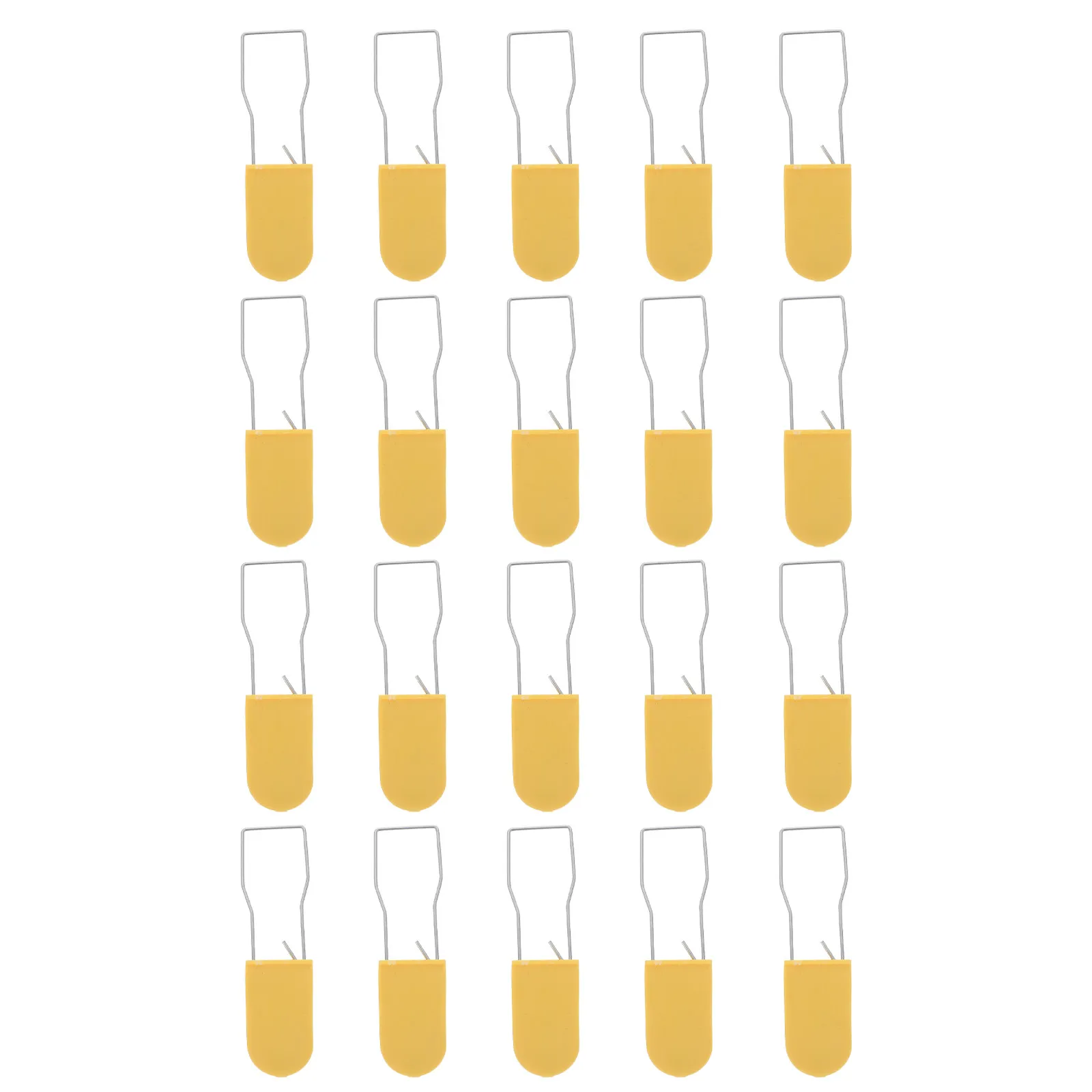 20Pcs Logistics Anti Tamper Seals Yellow Plastic Security Padlocks Mini Wire Lock Tags for Meter Parcel Warehouse Tamper