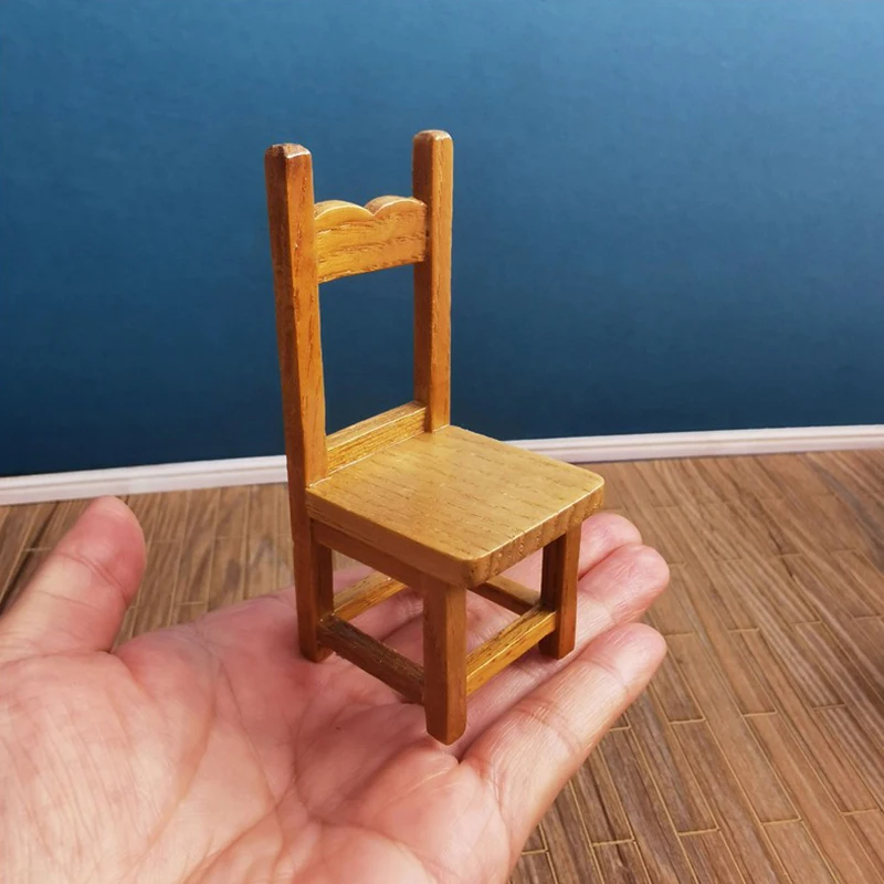 

1:12 Dollhouse Miniature Chair Back Chair Model Furniture Accessories For Doll House Decor Kids Pretend Play Toys