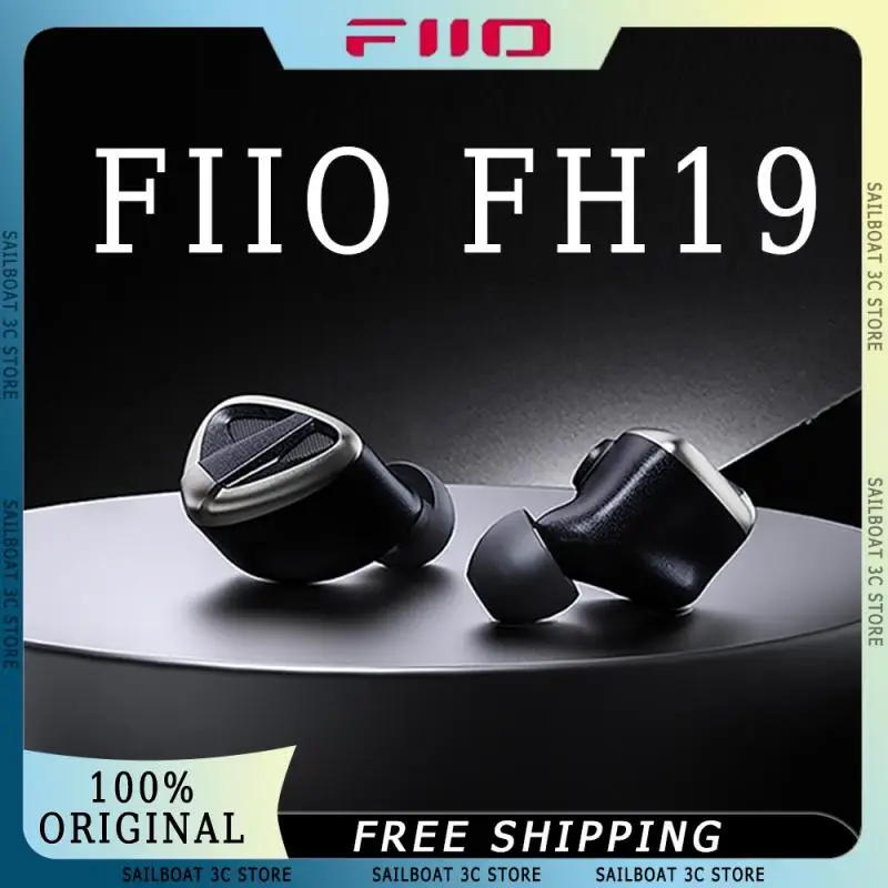 FiiO FH19 Wired HiFi Earphones 2 Dynamic 6BA Hybrid Driver Monitor Earbuds With Detachable Cable Custom Music In Ear Headset