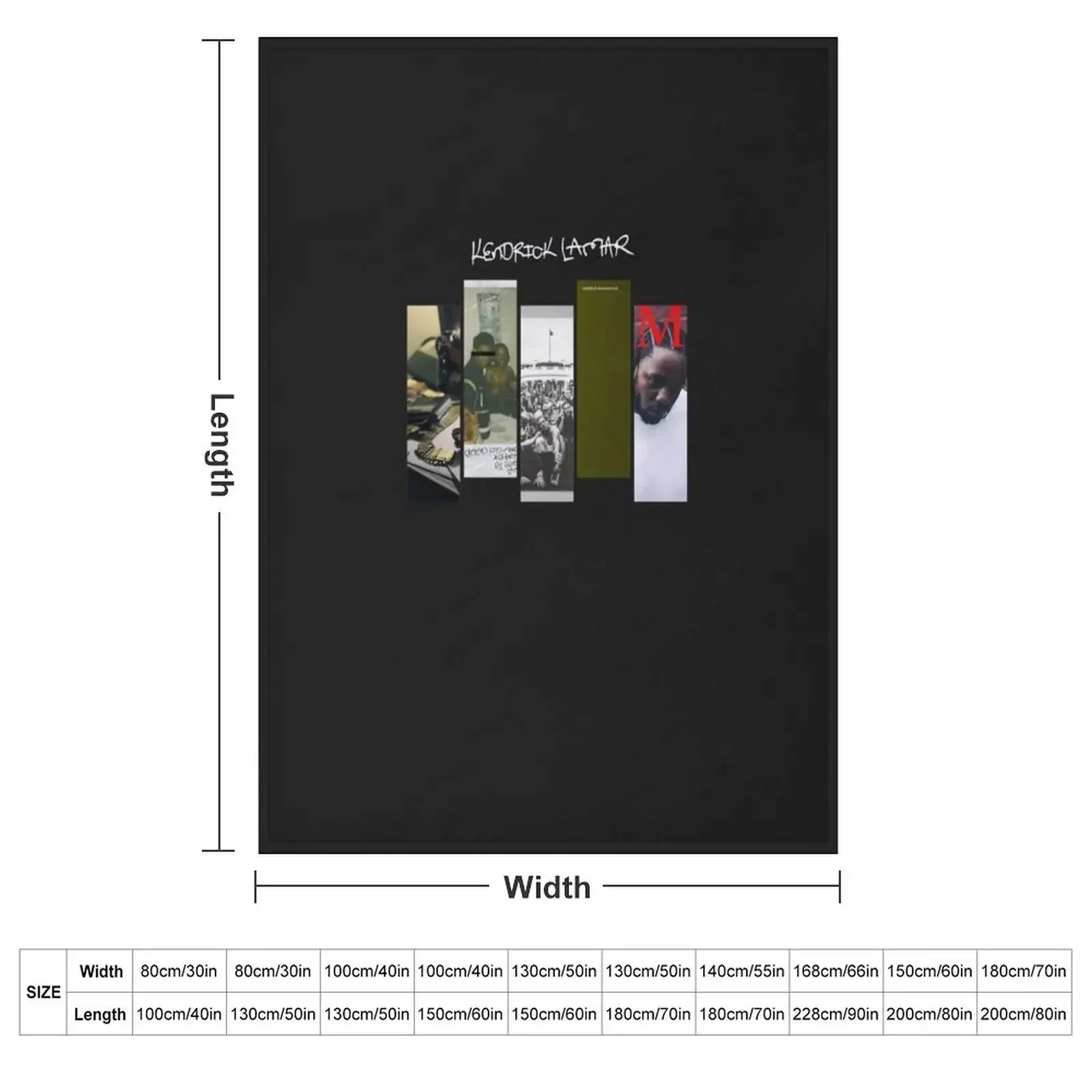 Kendrick Lamar Discography Classic T-Shirt Throw Blanket Bed Fashionable Nap Flannel Beautifuls Thin Stuffeds Blankets