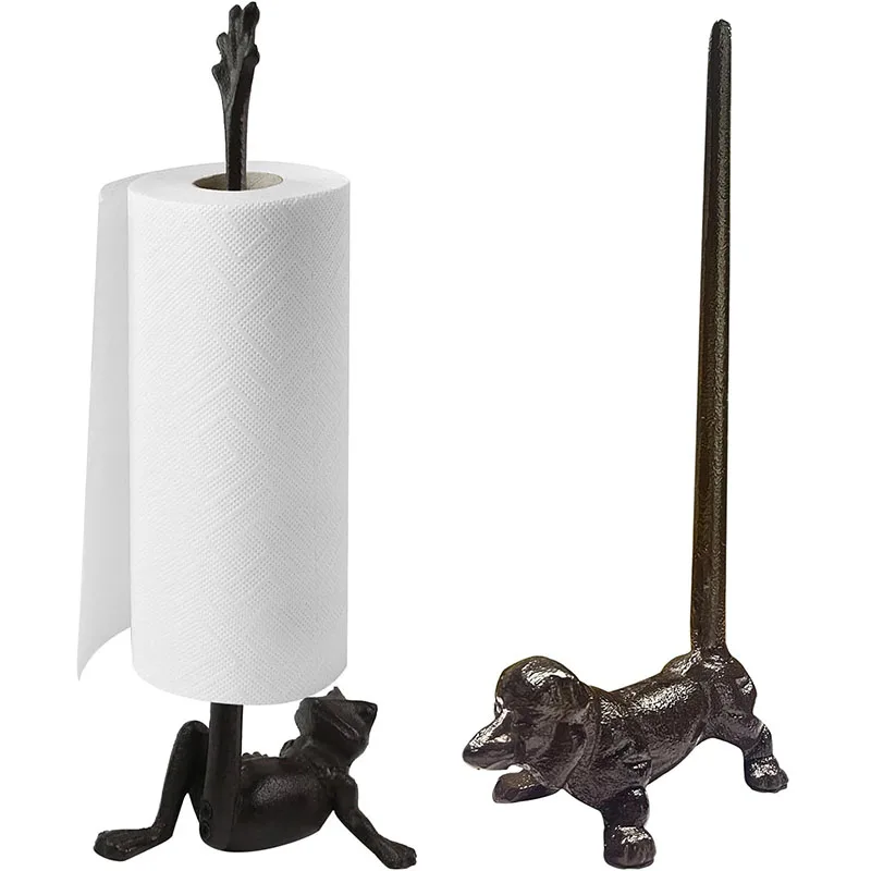 

Resting cat paper towel Holder resin Frog Toilet Paper Holders Decorative Paper Stand for Bathroom or Kitchen Countertop