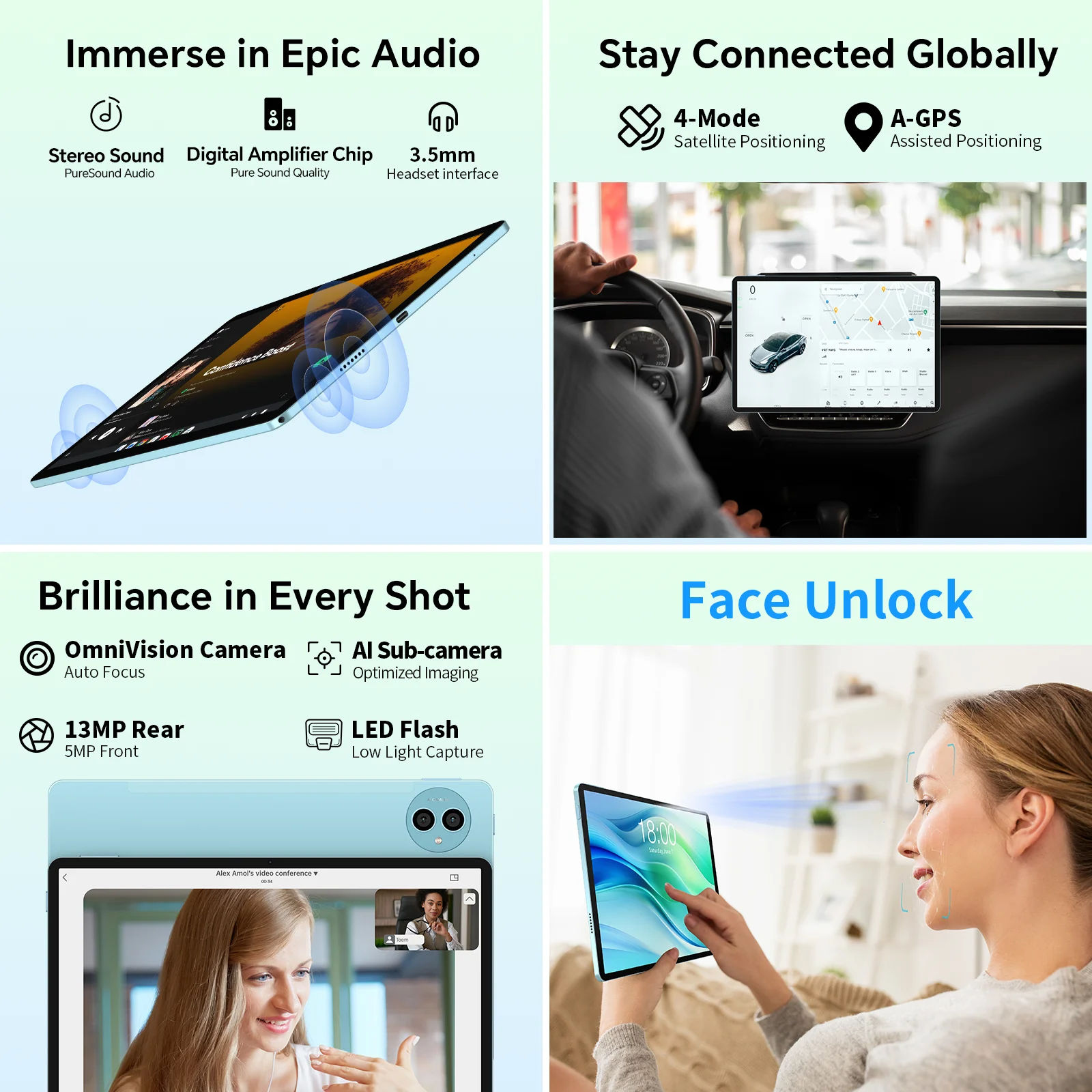 Tableta Teclast P50 con Android 14, Pantalla IPS de 11 Pulgadas, 14 GB de RAM (6+8 GB de Expansión), 128 GB de ROM, Unisoc T606 de 8 Núcleos, Cámara de 13 MP, 8000 mAh, Tipo C, 4G LTE 7