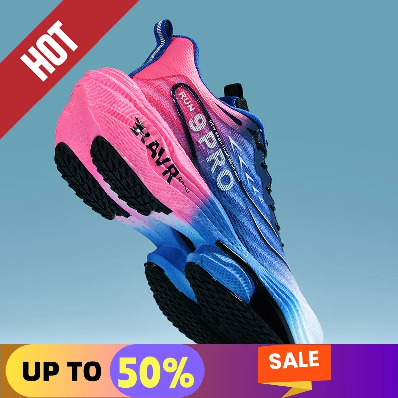 

Sports Running Shoes Men Marathon Air Cushion Carbon Plate Breathable Lightweight Women Comfortable Athletic Leisure Sneakers